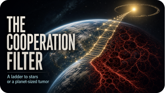 The cooperation filter: a ladder to stars or a planet-sized tumor