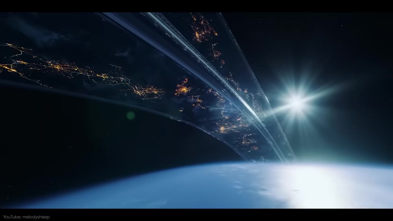 Earth seen from space in the source video during the Kardashev and Fermi paradox section